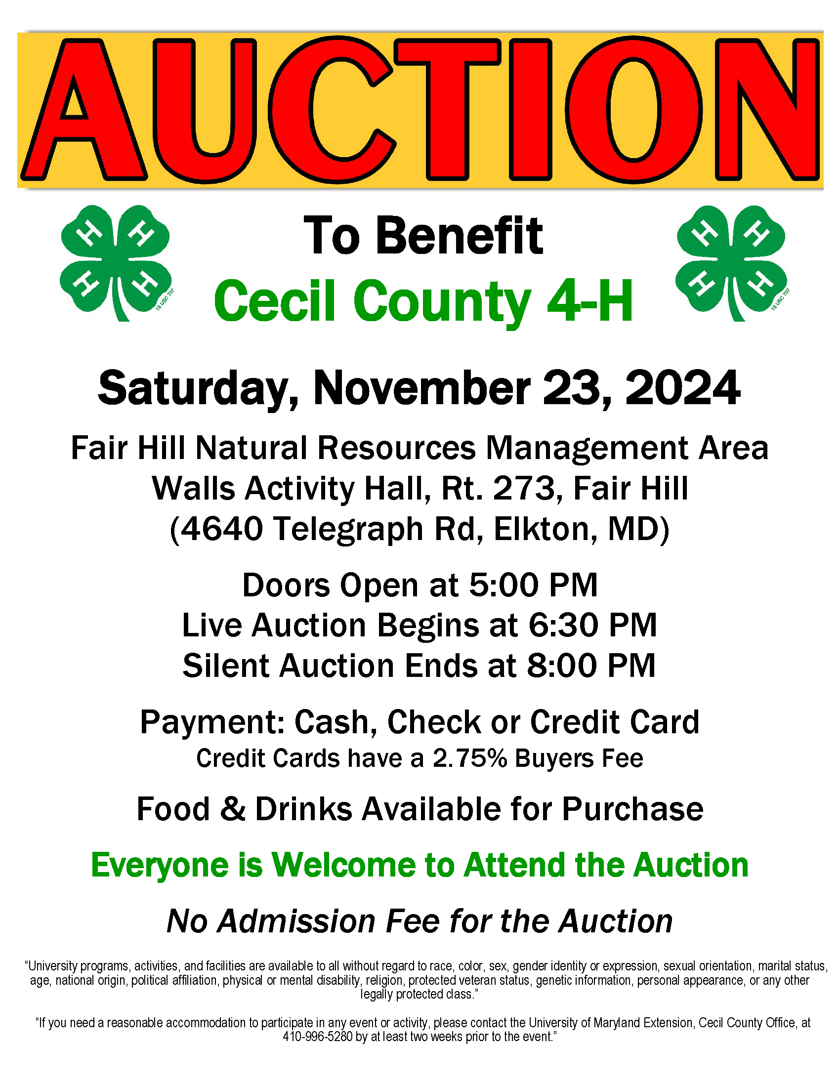 Benefit Auction Flyer 2024