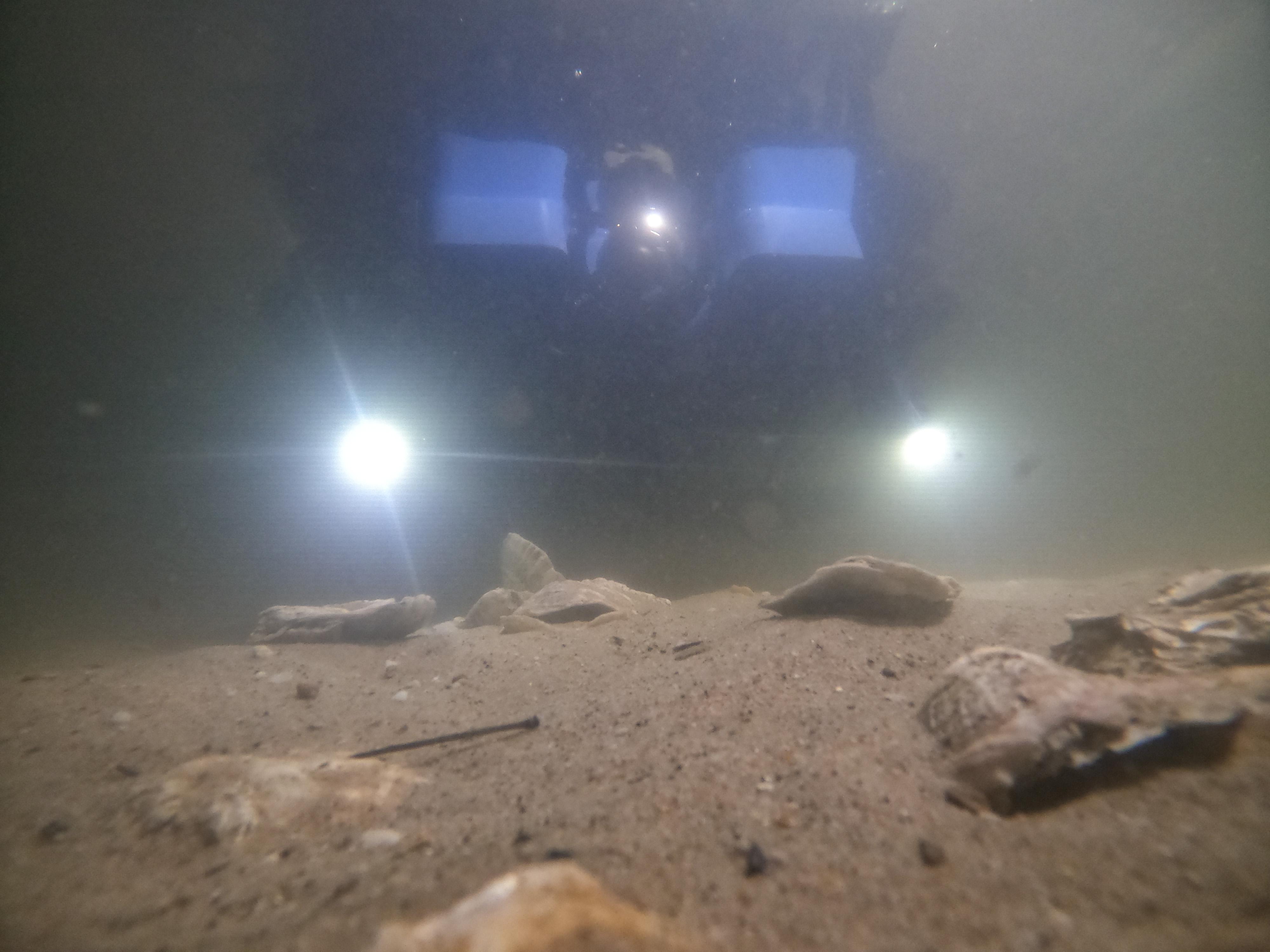 An underwater photo of ROV