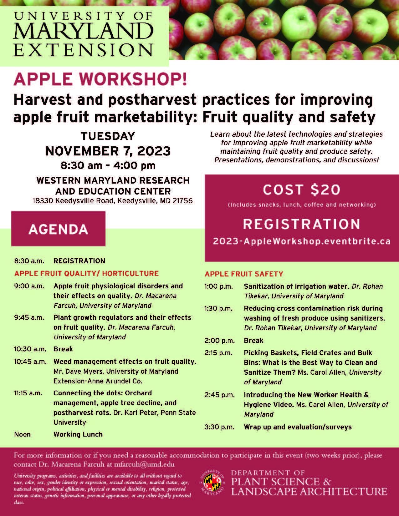 November 7, 2023 Apple Workshop flyer
