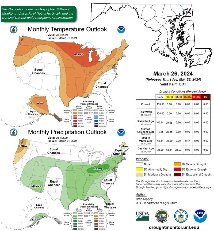 Weather Outlook charts for April 2024