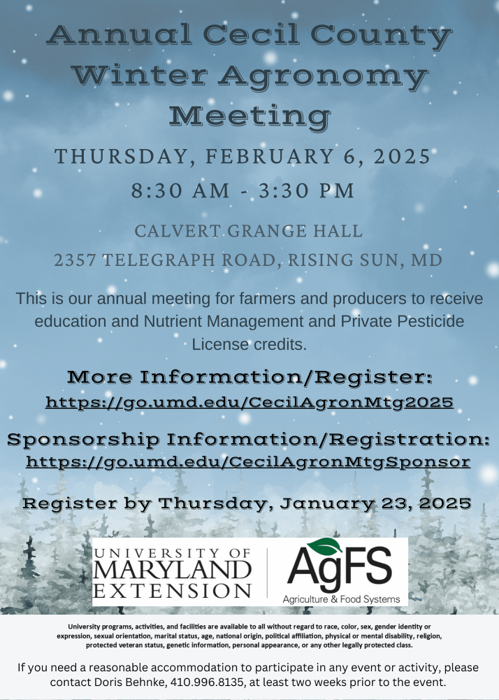 Winter Agronomy Meeting Flyer