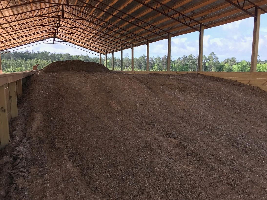 Poultry stored shed litter