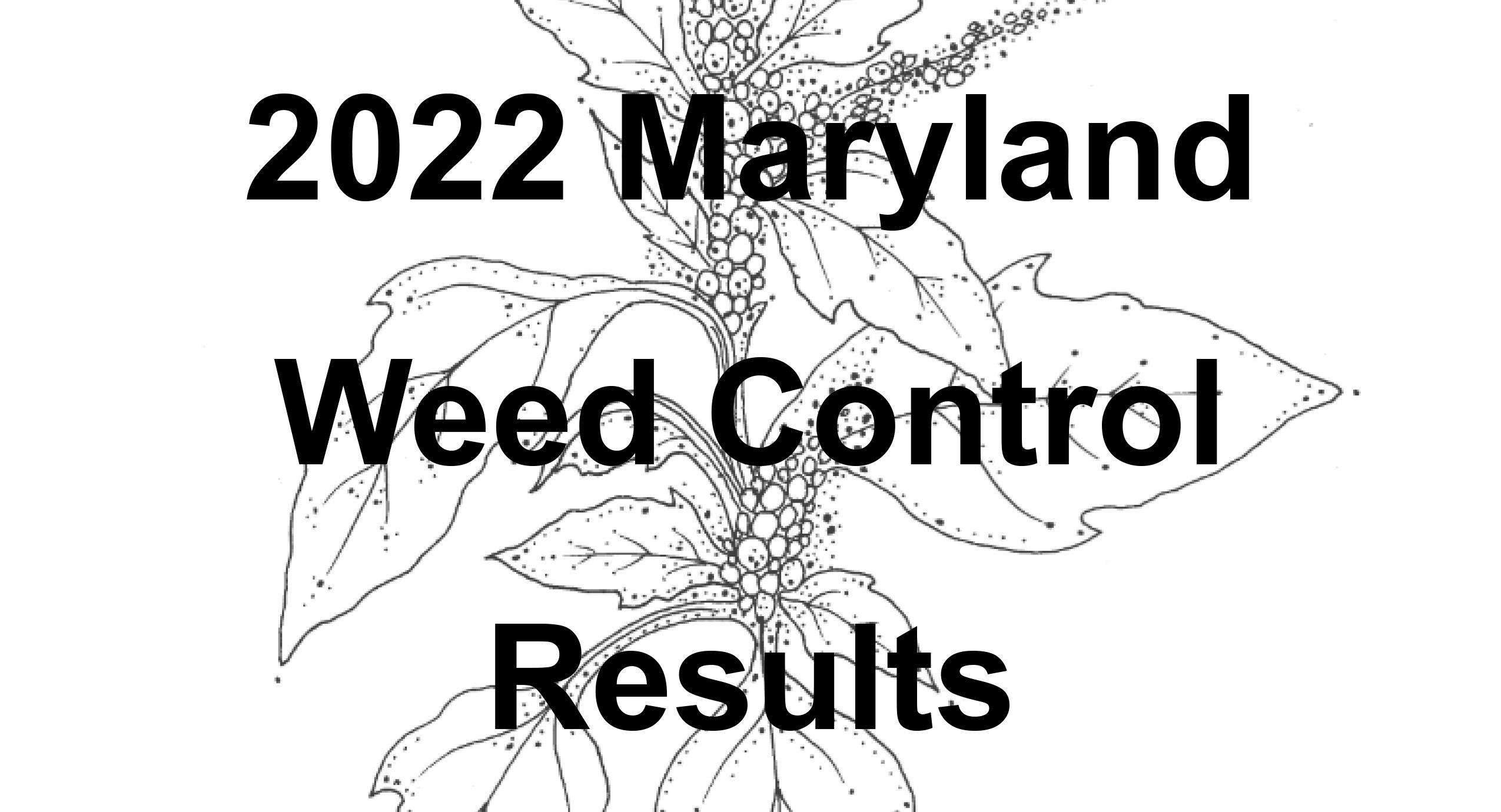 Weed Control Trial results