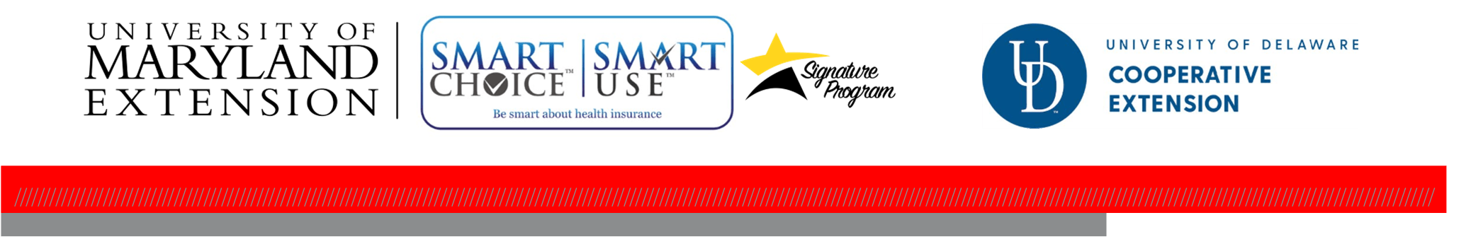 Publication header - UME, Smart-Choice-Smart-Use, Signature Program, and UDEL logo