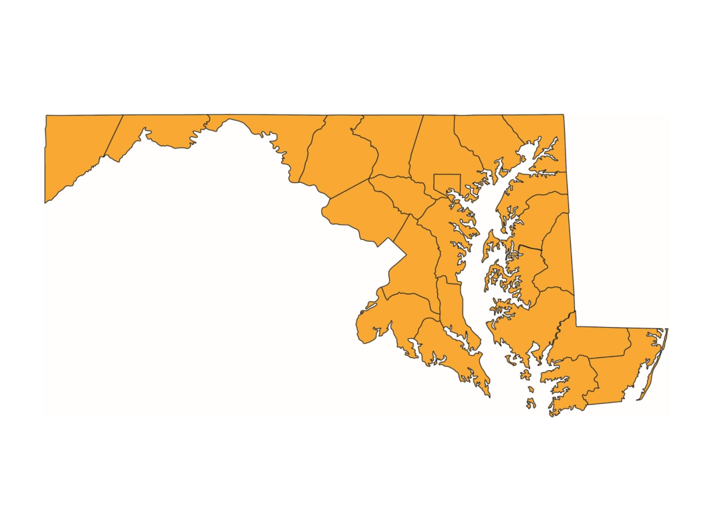 Map of the State of Maryland