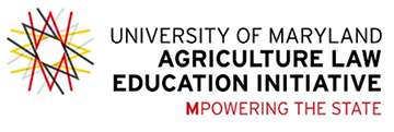 Logo that reads University of Maryland Agriculture Law Education Initiative M Powering the State