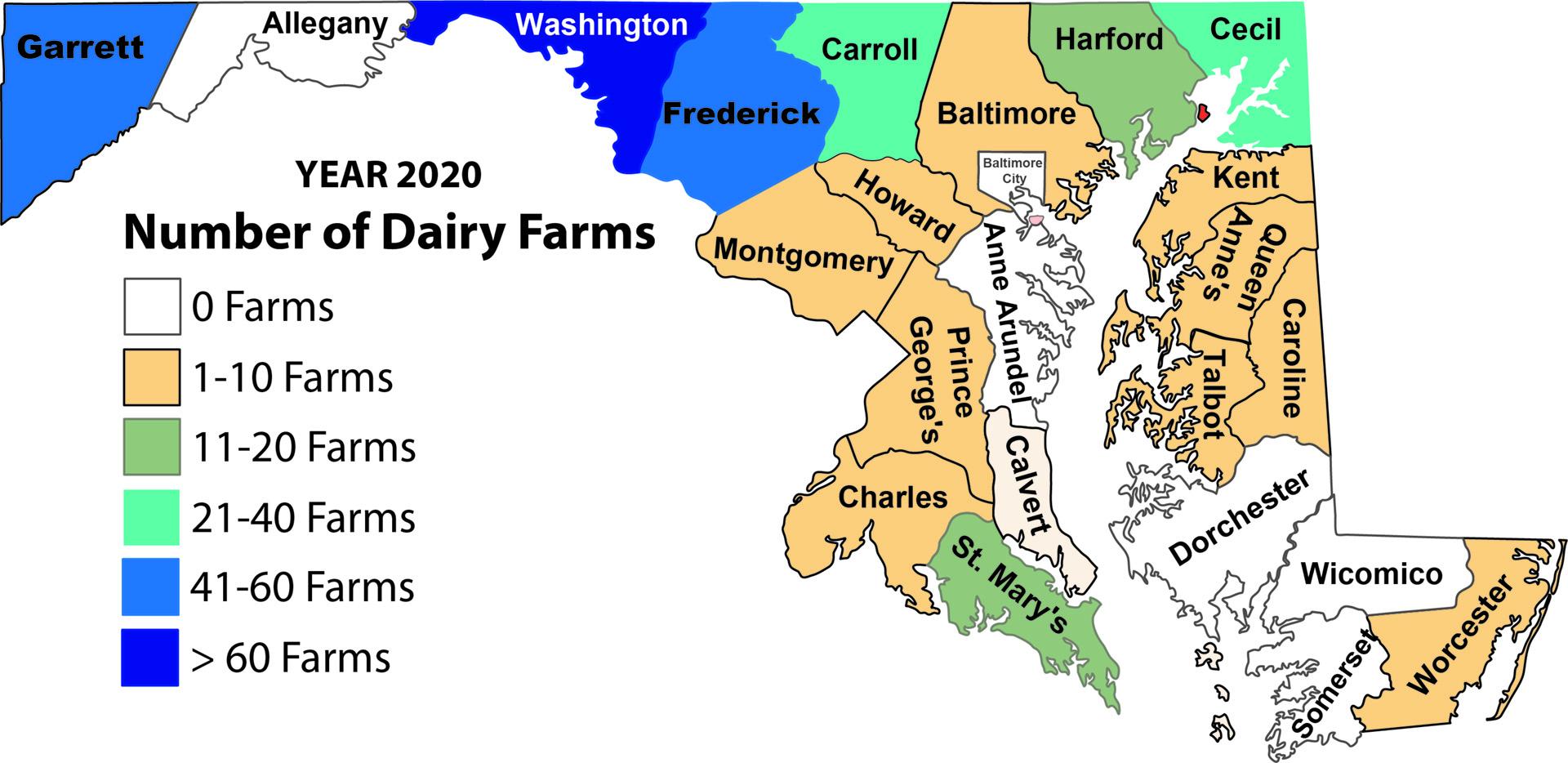 Number of Dairy Farms Infographic