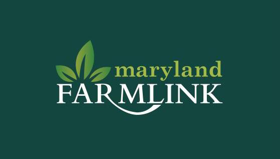 Green logo with leaves that says Maryland Farm Link