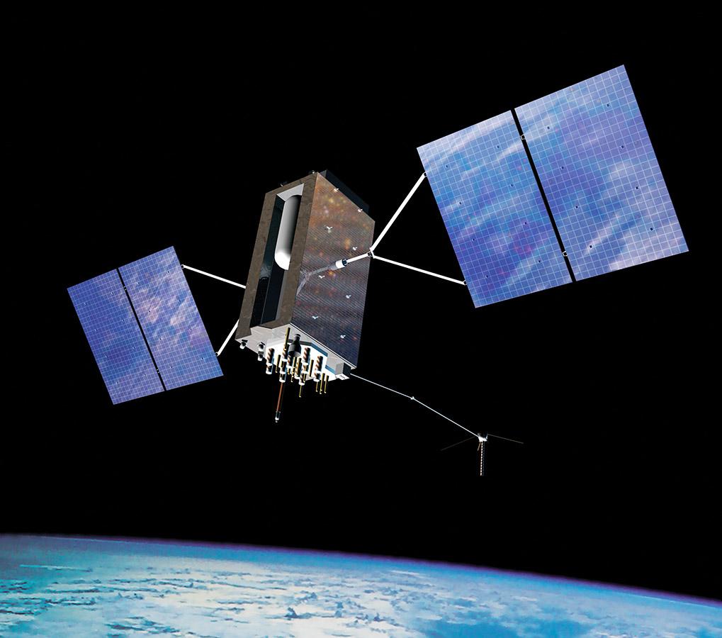 GPS III-A satellite. Image courtesy NOAA