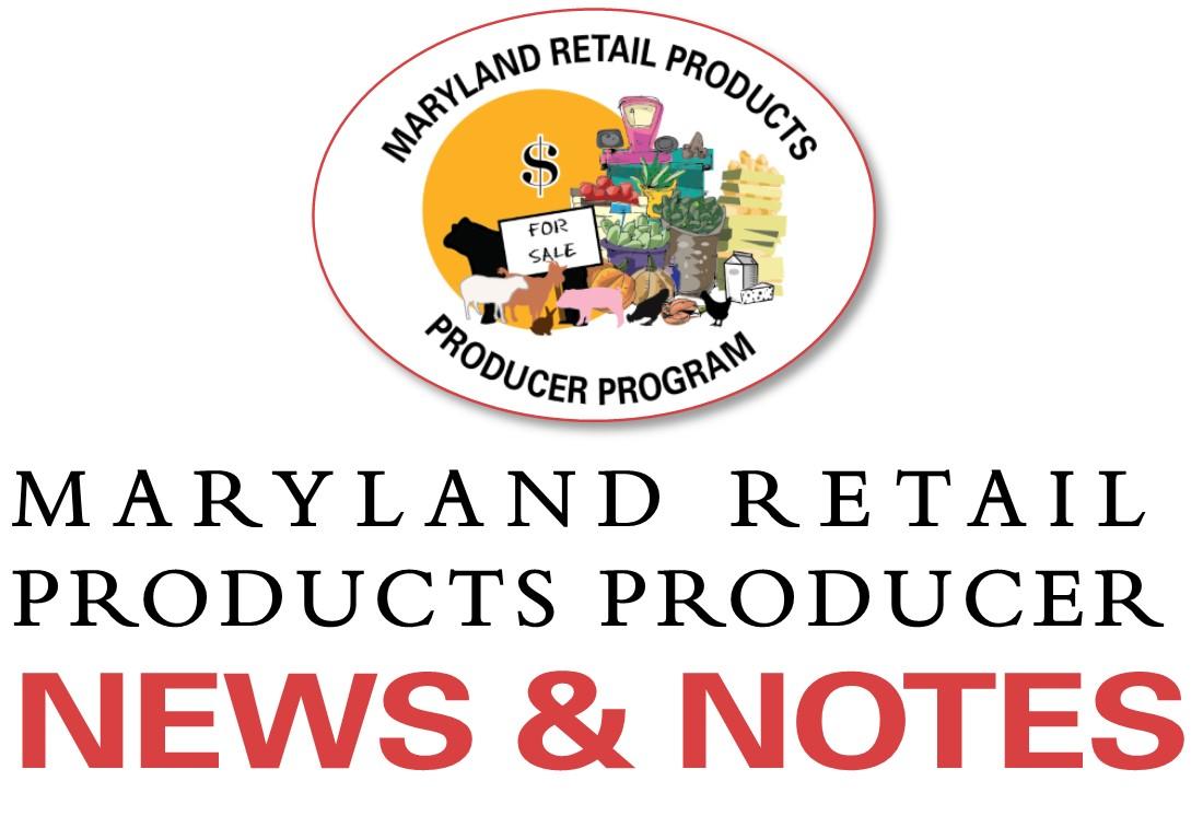 Maryland Retail Products Producer News & Notes newsletter header