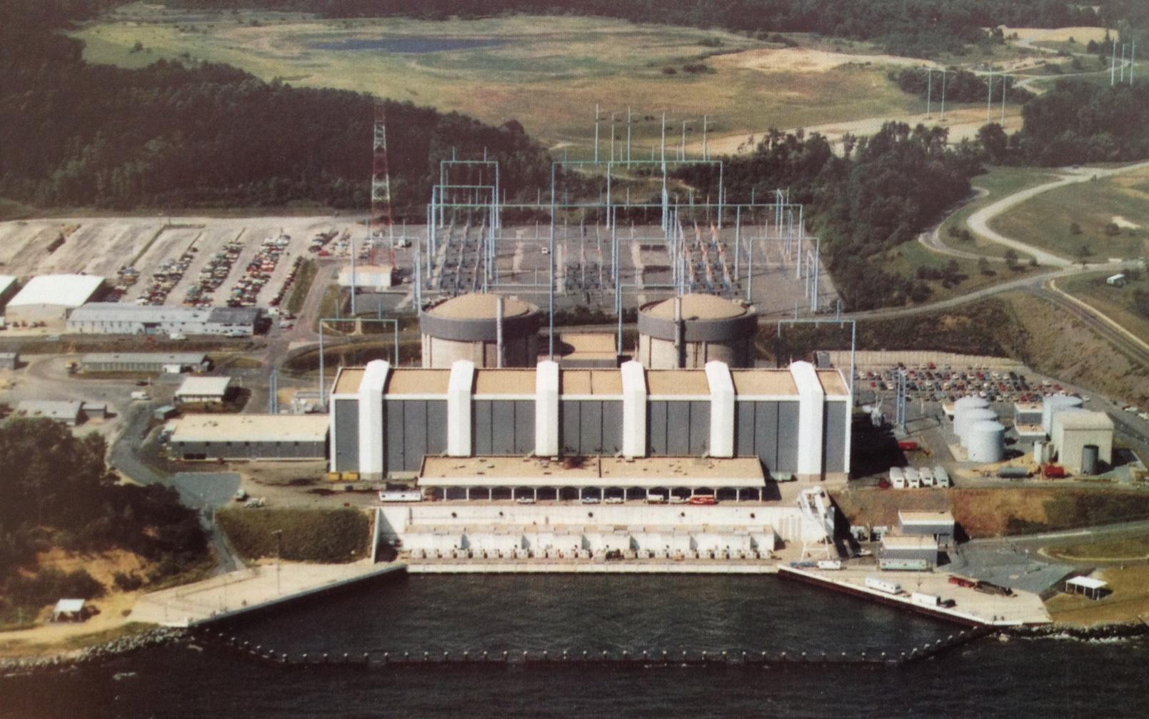 Calvert Cliffs Nuclear Power Plant from water