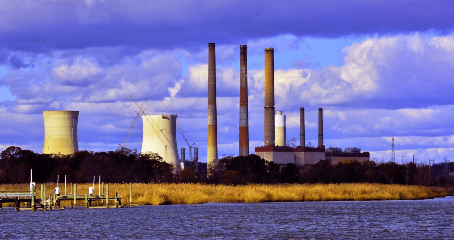 Coal Generation Plant near bay