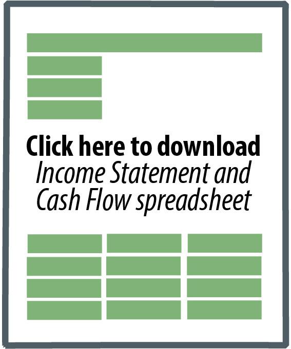 Download Icon - Blank income statement and cash flow spreadsheet