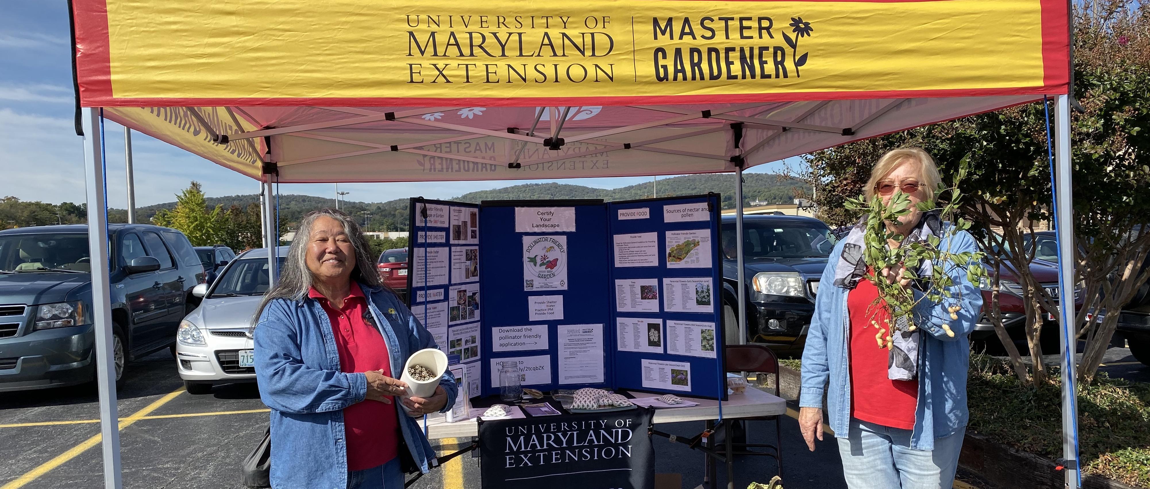 Master Gardeners in Frederick at a booth