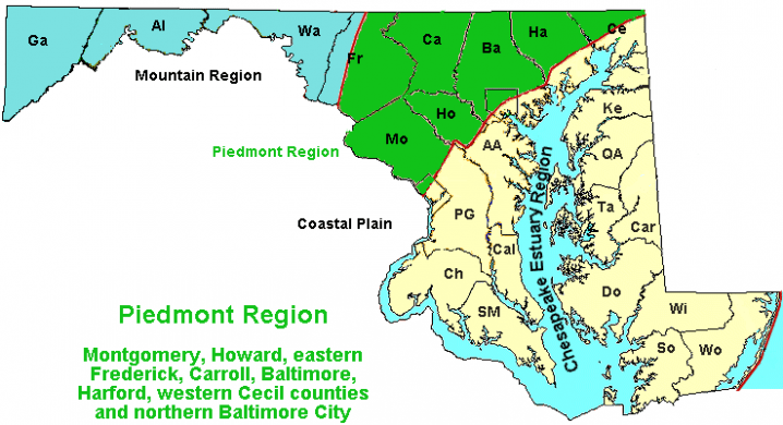 Region Map Piedmont