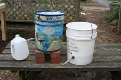 painted self-watering containers