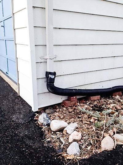 flexible tube on downspout