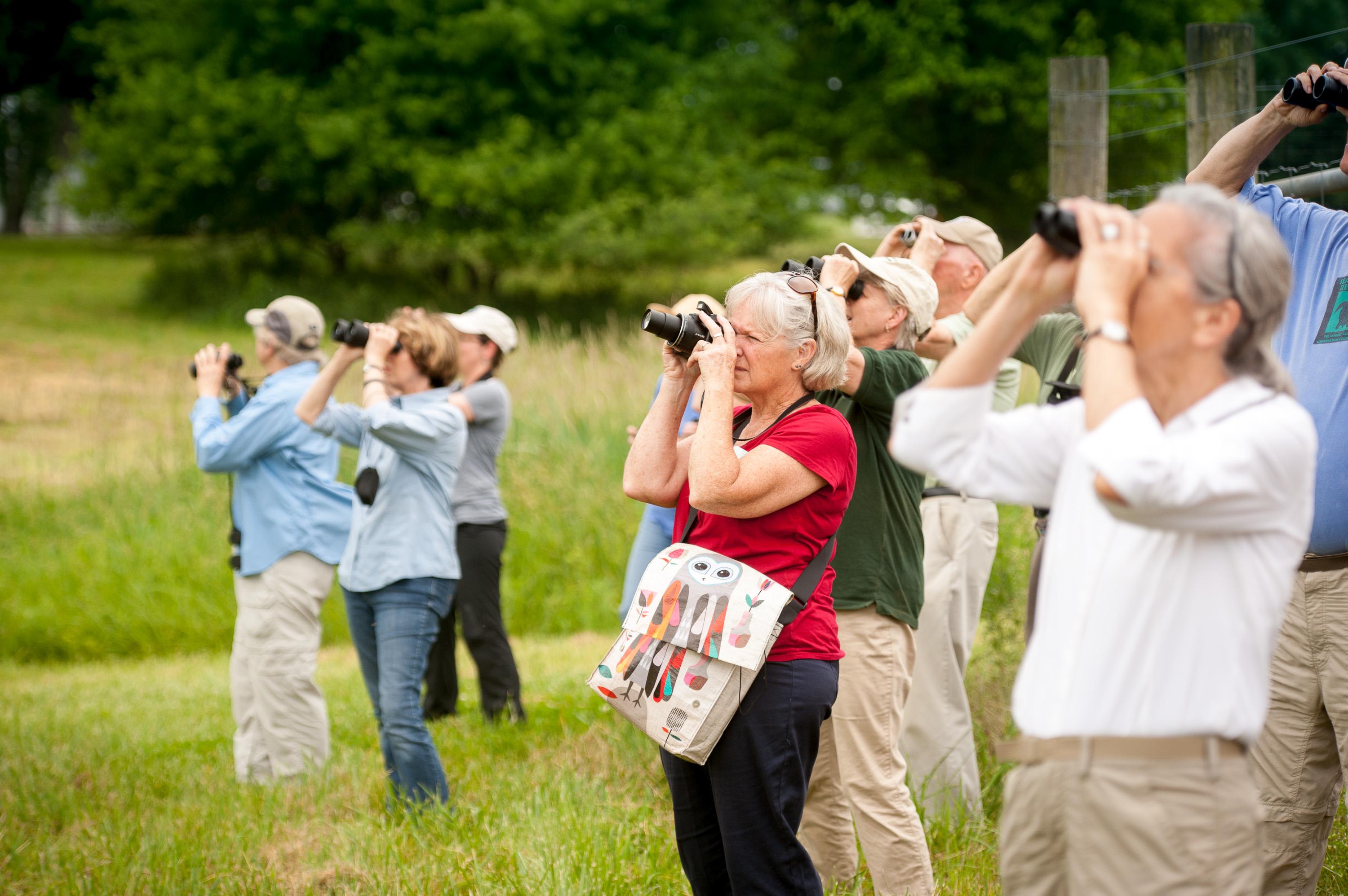 Master Naturalist Trainees with Binoculars