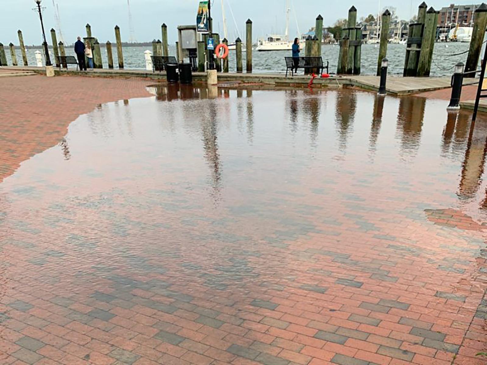 Image of flooding in Annapolis Harbor