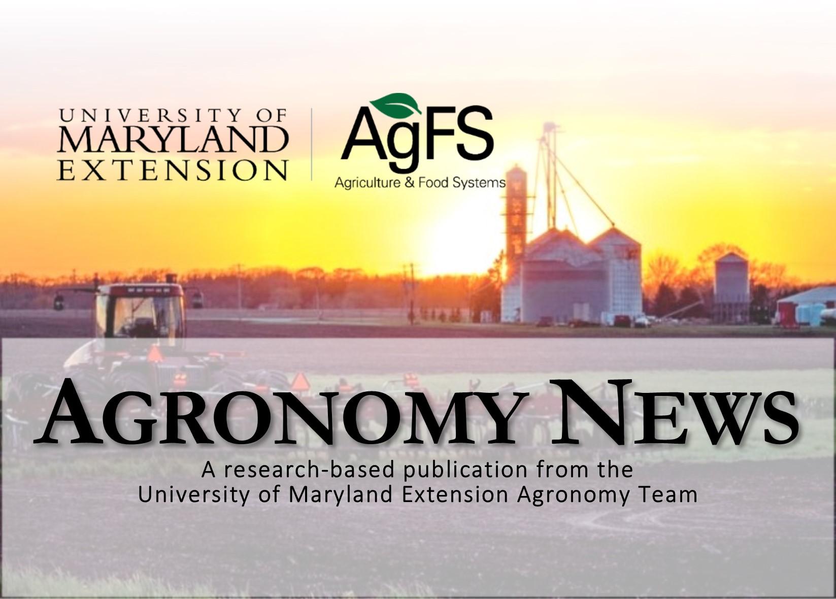 Agronomy News Header April 2021 Issue