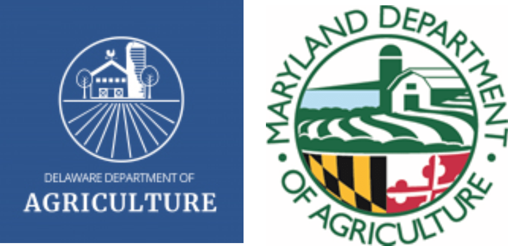 Delaware Department of Agriculture and Maryland Department of Agriculture logos