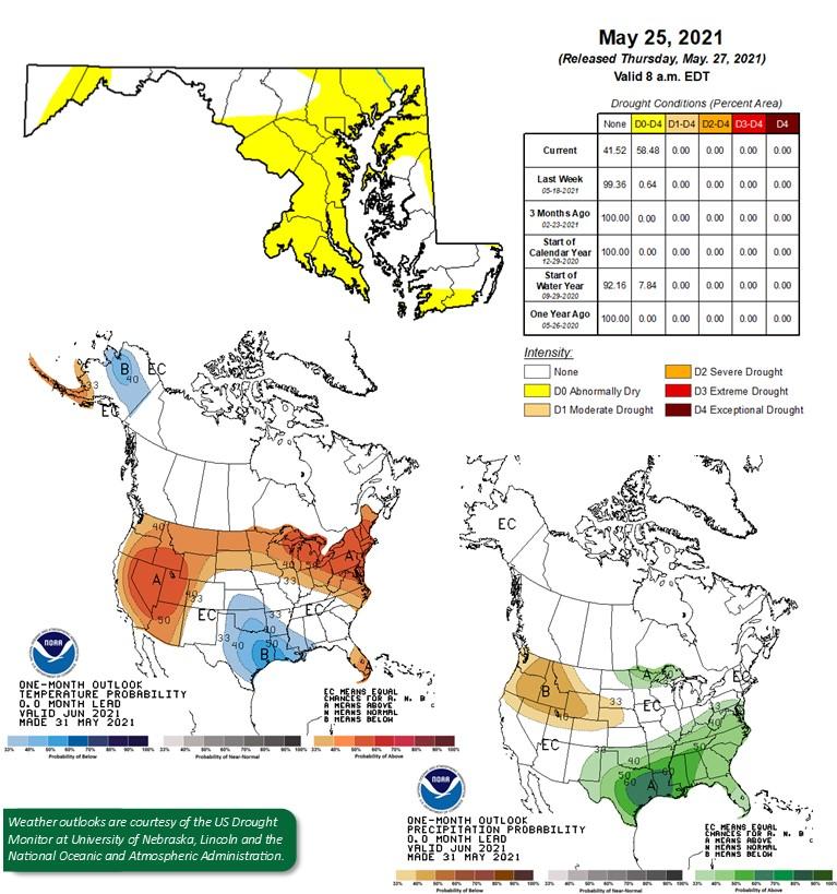 Drought Conditions Chart for May 25, 2021