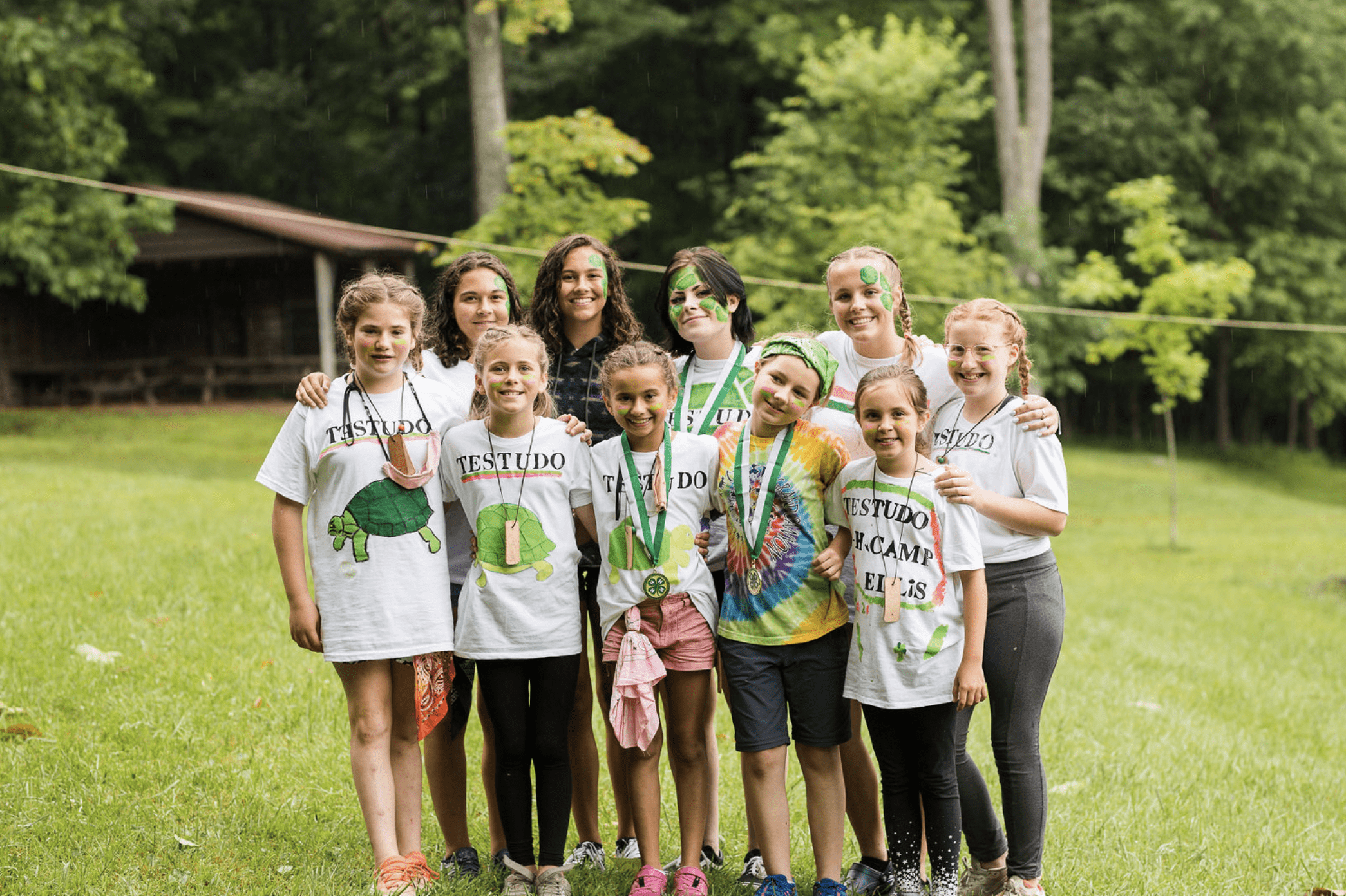 Group of female campers