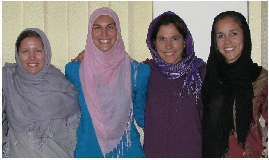 Amanda Rockler, Christie Balch, Becky Ramsing and Stephanie Grutzmacher traveled to Kabul to teach women about nutrition and gardening.