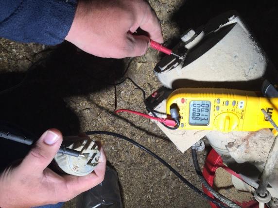 Poultry - Electric meter to test electric motor