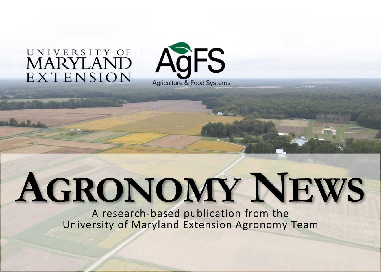 Agronomy News cover-aerial picture of farm land