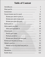 Creole Table of Contents