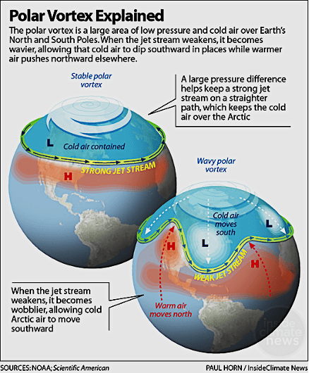 an illustration of how how the polar vortex works
