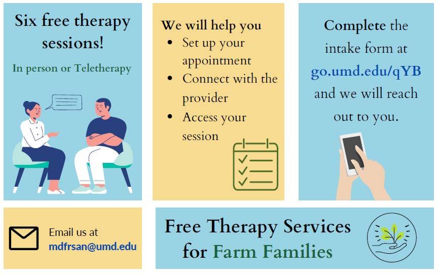 Infographic for promoting six therapy sessions