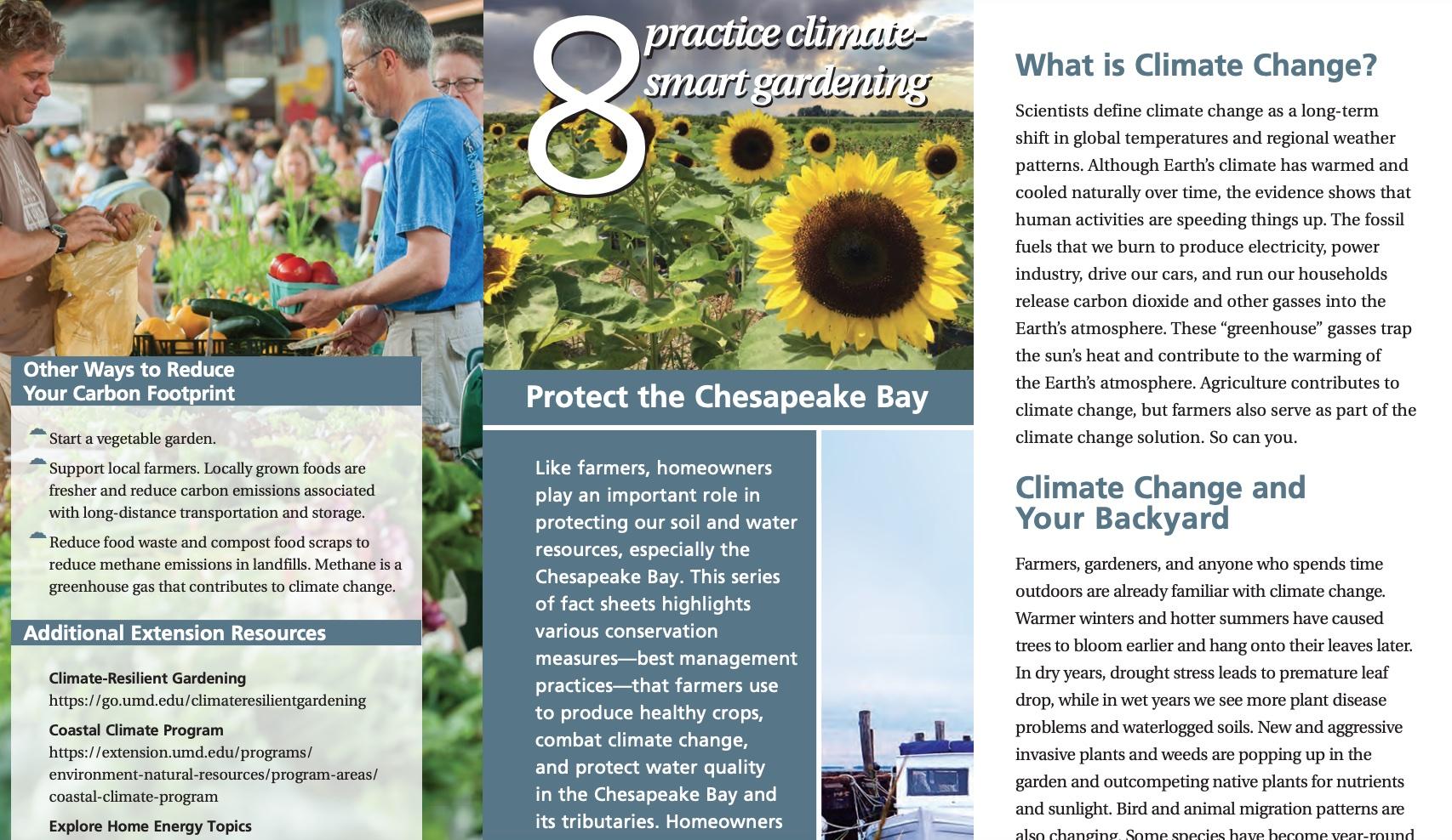 climate friendly gardening brochure