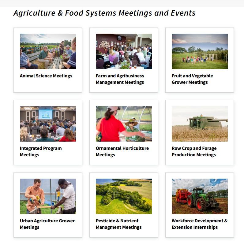 AgFS Meeting and Events webpage