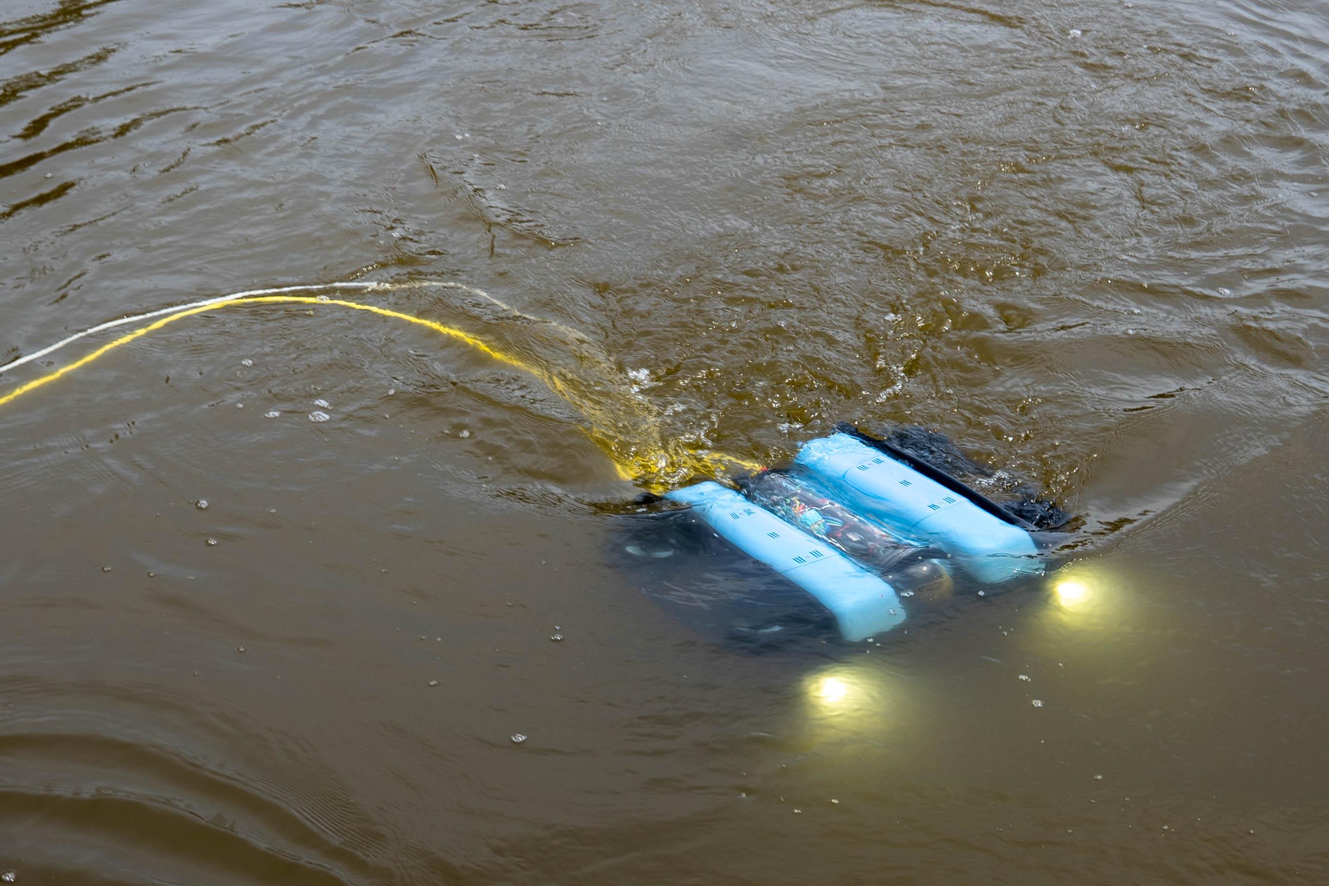 Underwater ROV in water