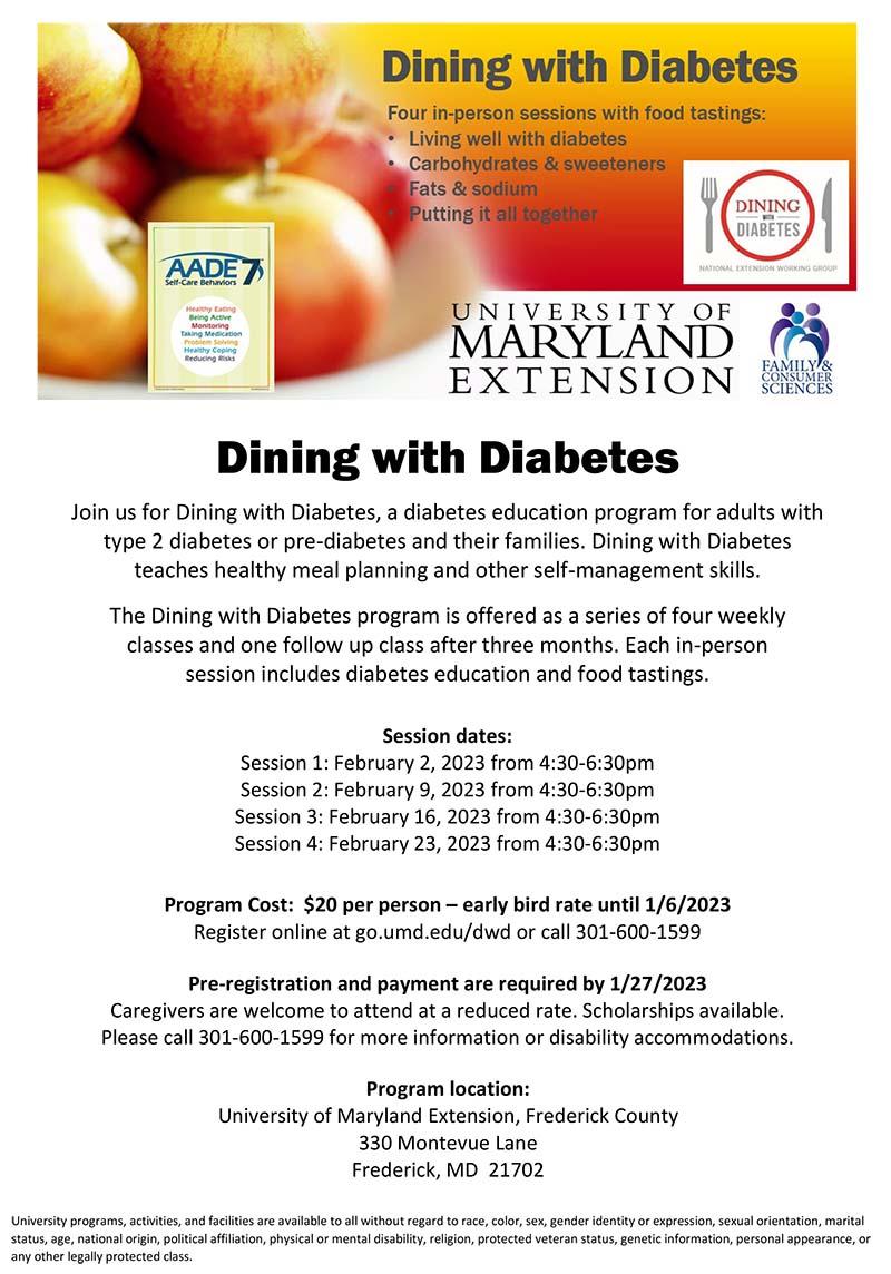 2022 Dining With Diabetes Flyer