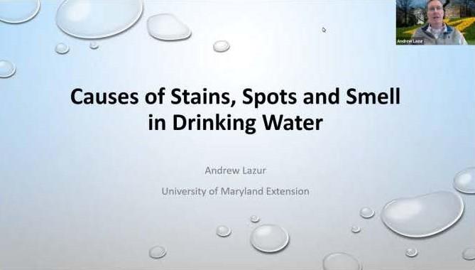 Causes of Stains, Spots and Smell in Drinking Water