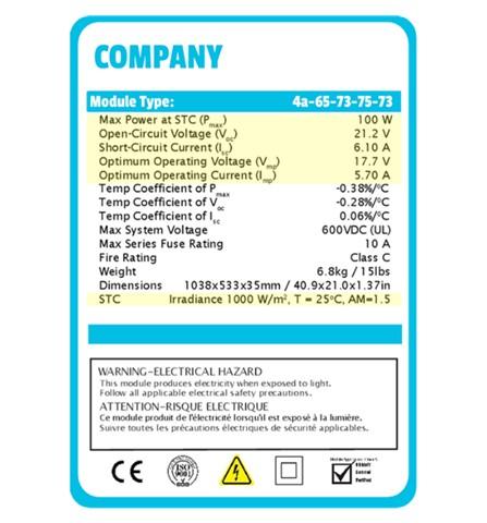 Electrical data label