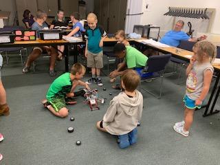 Robotics youth building robots