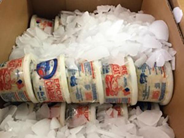 image of fresh packaged crabmeat ready to be loaded into the presuure chamber