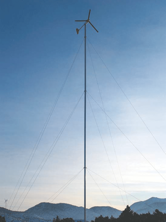 Guyed Tilt-up Monopole Tower Wind Turbine