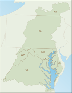 Chesapeake Bay Watershed Map