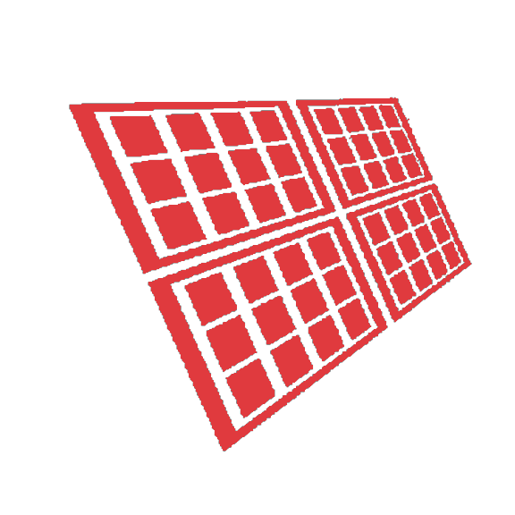 Solar Clips Array Icon Red