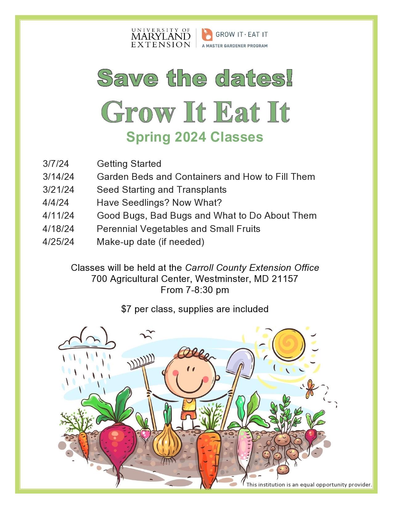Carroll County MG 2024 GIEI Save the Dates