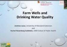 SARE Farm Wells and Drinking Water Quality