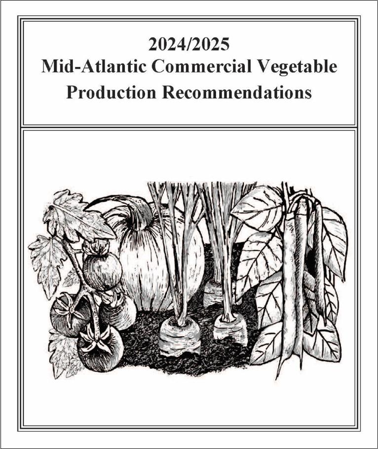 Cover image of the Mid-Alantic Commercial Vegetable Production Recommendations