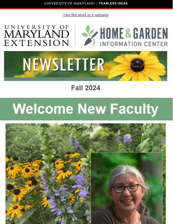 the HGIC newsletter welcomes new faculty in fall 2024