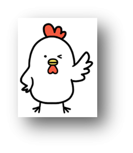 Cartoon of Chicken pointing