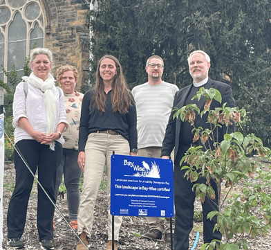 Bay-Wise Certification in Allegany County - Em. Episcopal with MG Coordinator Sarah and MG Volunteers